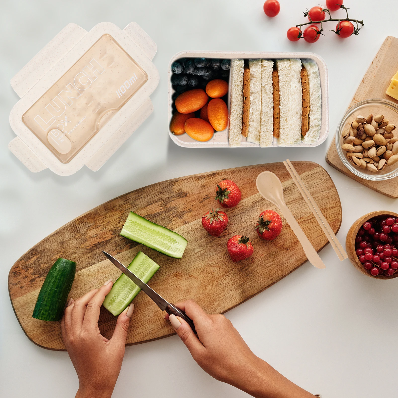 2Sets Leak Proof Bento Box Portable Lunch Holder Food Container Reusable Compartment Adult Lunch Box Food Storage
2Sets Leak Proof Bento Box Portable Lunch Holder Food Container Reusable Compartment Adult Lunch Box Food Storage