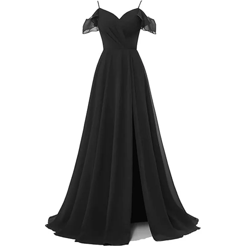 Evening dress new thin shoulder straps bridesmaid long split dance party dress party sexy temperament elegant high-end clothing
Evening dress new thin shoulder straps bridesmaid long split dance party dress party sexy temperament elegant high-end clothing