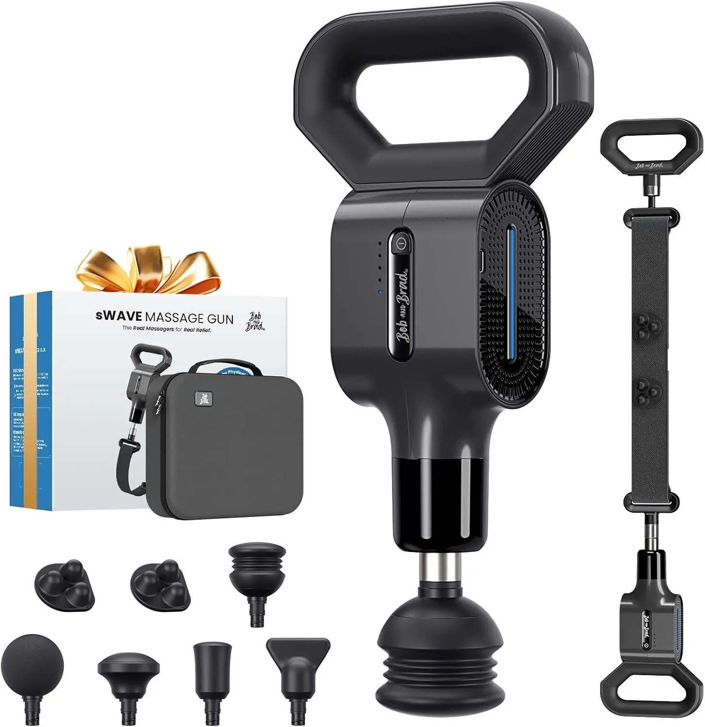 Massage Gun with Strap for Hard to Reach Areas - Dual-Mode Percussion & Compression Massager for Muscle Recovery, Pain Relief in Back & Shoulders, FSA-HSA Eligible
Massage Gun with Strap for Hard to Reach Areas - Dual-Mode Percussion & Compression Massager for Muscle Recovery, Pain Relief in Back & Shoulders, FSA-HSA Eligible
