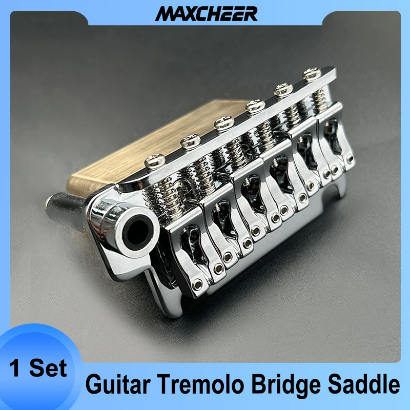 Guitar Single Tremolo Bridge 83.5x40.5 String Sapceing 54.5MM(5x10.9MM) Brass Block Cambered Surface Saddle Chrome
Guitar Single Tremolo Bridge 83.5x40.5 String Sapceing 54.5MM(5x10.9MM) Brass Block Cambered Surface Saddle Chrome