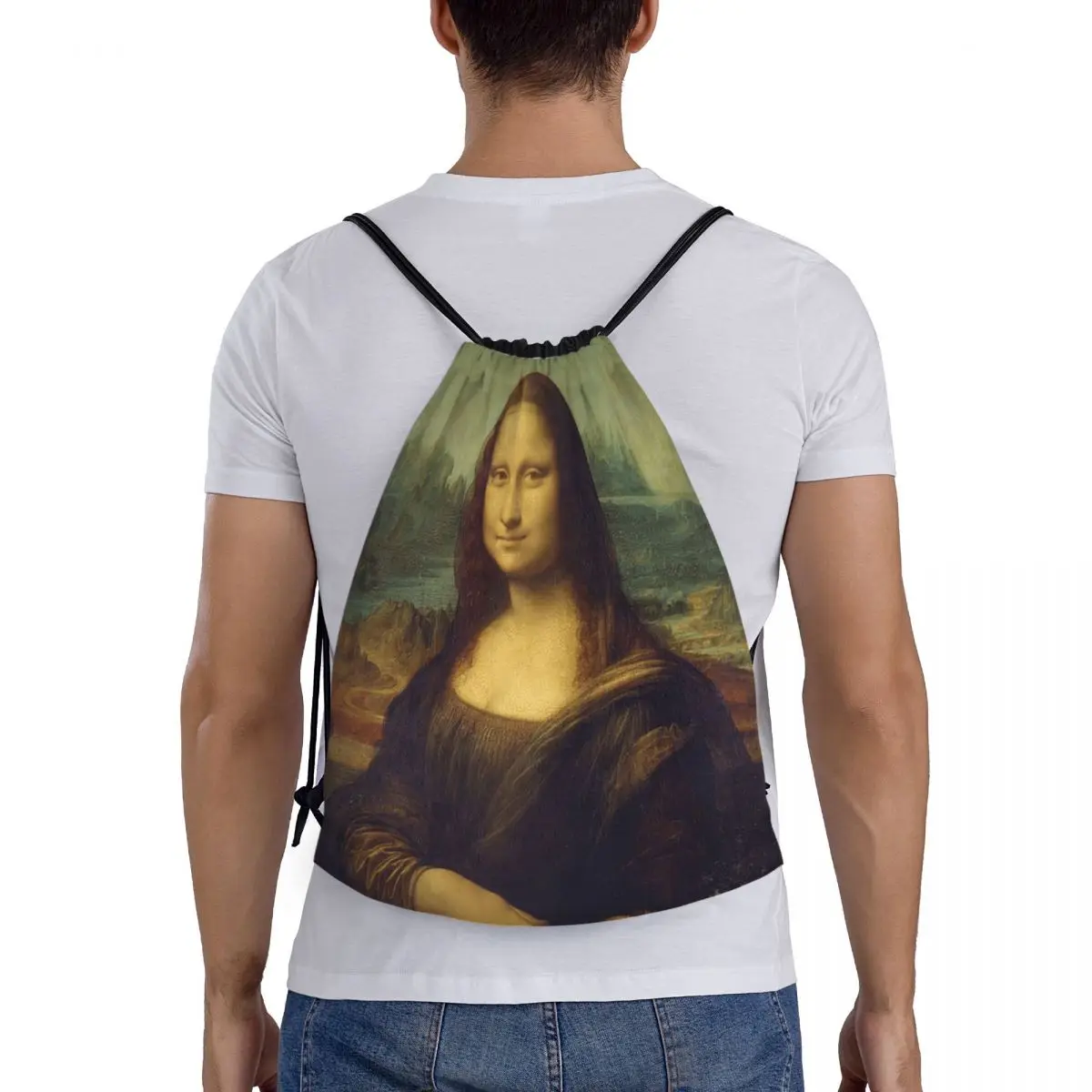 Mona Lisa By Leonardo Da Vinci Backpacks Fashion Drawstring Bundle Pocket Storage Bag Book Bags for Man Woman Students
Mona Lisa By Leonardo Da Vinci Backpacks Fashion Drawstring Bundle Pocket Storage Bag Book Bags for Man Woman Students