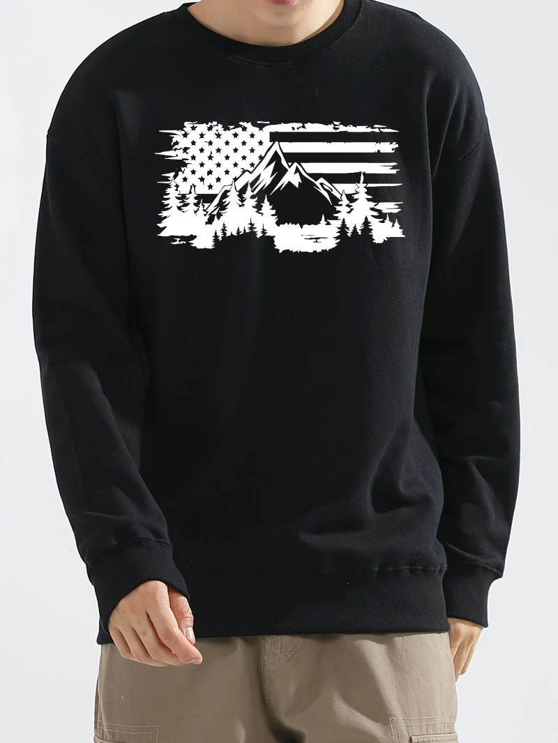 Осень-зима 2025: толстовка с круглым вырезом, американский флаг, горный мужской однотонный свитер, длинный для мужчин и женщин, топ
Осень-зима 2025: толстовка с круглым вырезом, американский флаг, горный мужской однотонный свитер, длинный для мужчин и женщин, топ