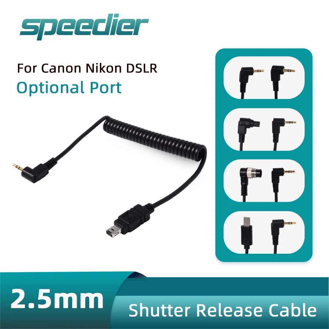 2.5mm Shutter Release Cable Remote Control Cord for Canon Nikon Sony DSLR Camera C1 C3 N1 N3 S2 Gimbal Wireless Timer Trigger
2.5mm Shutter Release Cable Remote Control Cord for Canon Nikon Sony DSLR Camera C1 C3 N1 N3 S2 Gimbal Wireless Timer Trigger