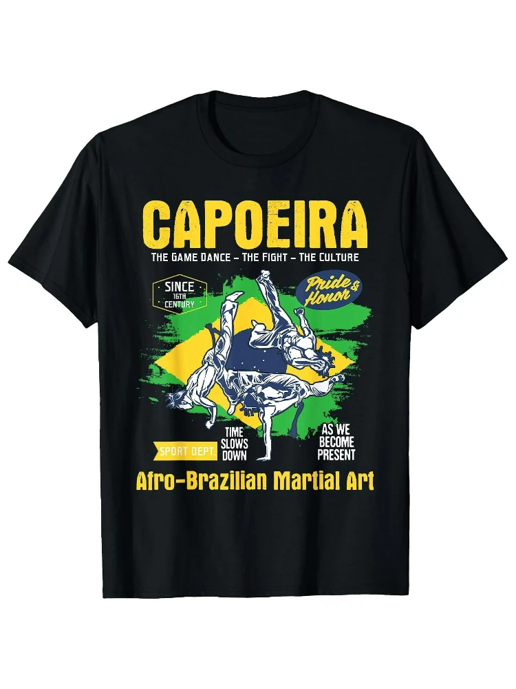 Brazil Capoeira Wushu-national flag color, with the culture of "history/action/magic" to design a round neck cotton T-shirt.
Brazil Capoeira Wushu-national flag color, with the culture of "history/action/magic" to design a round neck cotton T-shirt.