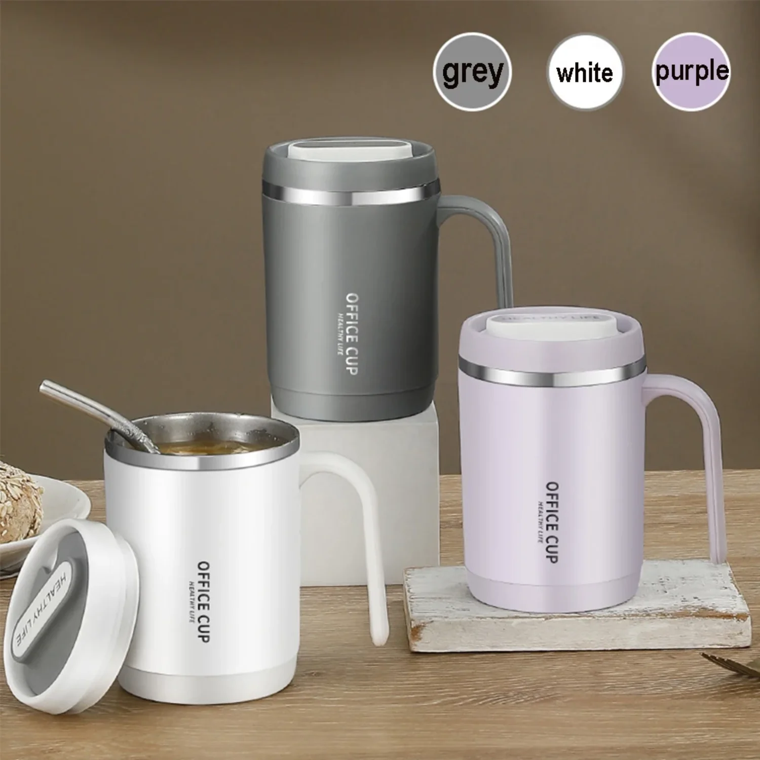 500ml Stainless Steel Coffee Cup Mug With Lid Creative PP Liner Portable Drinking Cup Milk Coffee Cup Gift Kitchen Drinkware
500ml Stainless Steel Coffee Cup Mug With Lid Creative PP Liner Portable Drinking Cup Milk Coffee Cup Gift Kitchen Drinkware