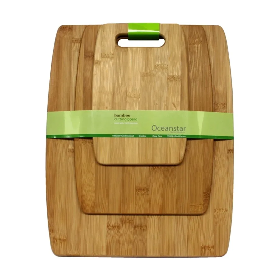 3-Piece Eco-Friendly Traditional Bamboo Cutting Board Set in Brown
3-Piece Eco-Friendly Traditional Bamboo Cutting Board Set in Brown