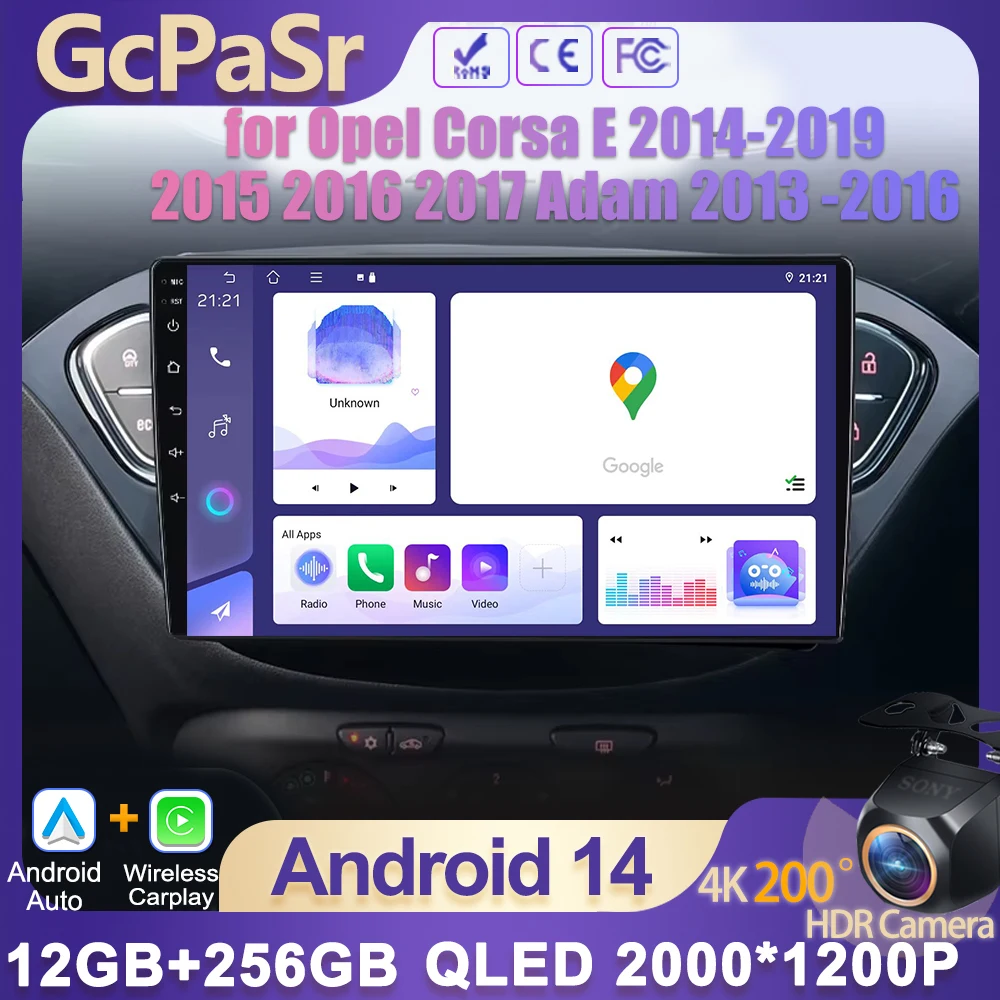 Беспроводная автомагнитола CarPlay для Opel Corsa E 2014-2019 2015 2016 2017 Adam 2013-2016 навигация GPS экран Android Auto 5G
Беспроводная автомагнитола CarPlay для Opel Corsa E 2014-2019 2015 2016 2017 Adam 2013-2016 навигация GPS экран Android Auto 5G