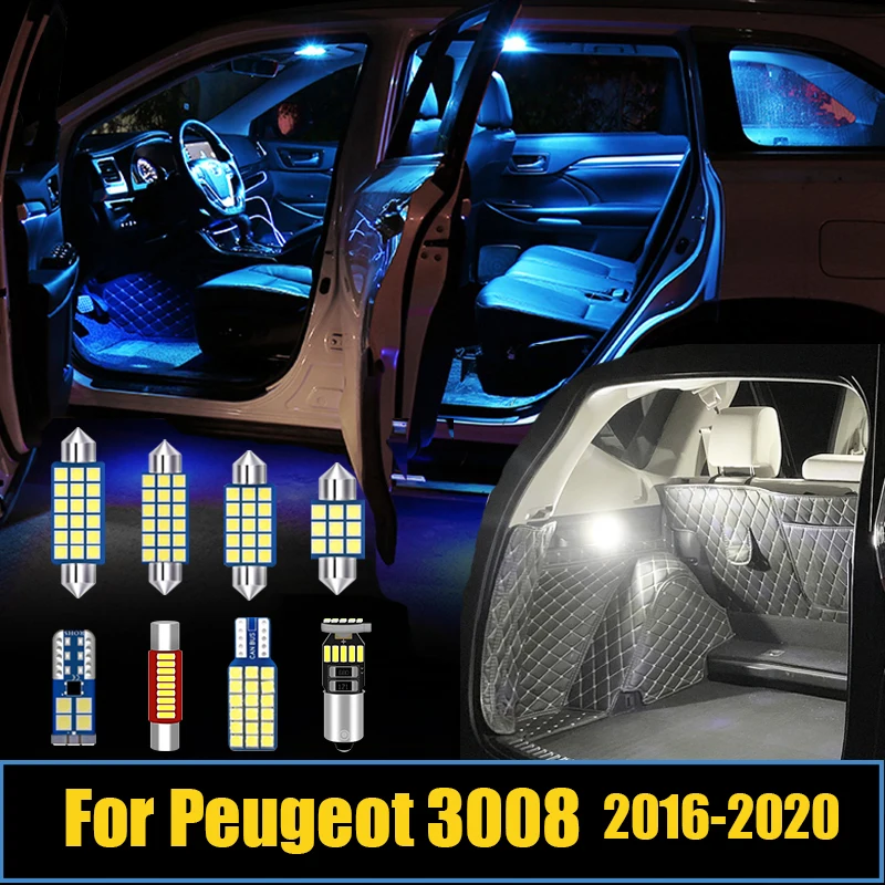 For Peugeot 3008 II SUV 2016 2017 2018 2019 2020 14pcs Car LED Bulb Interior Dome Reading Lamp Glove box Trunk Light Accessories
For Peugeot 3008 II SUV 2016 2017 2018 2019 2020 14pcs Car LED Bulb Interior Dome Reading Lamp Glove box Trunk Light Accessories