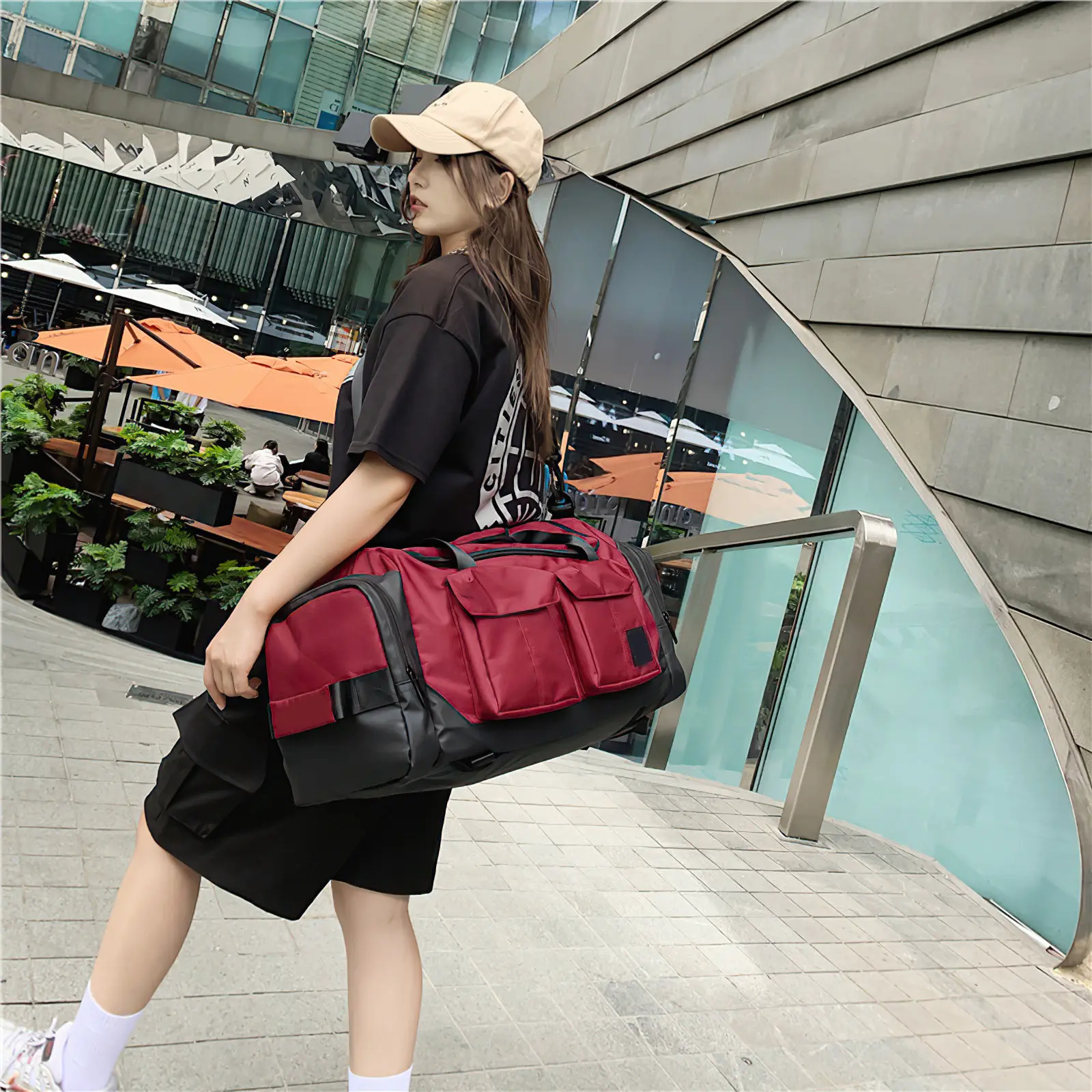 Large Capacity Fitness Bag Dry Wet Separation Backpack Black Gym Travel Duffel Bag Overnight Weekend Tote
Large Capacity Fitness Bag Dry Wet Separation Backpack Black Gym Travel Duffel Bag Overnight Weekend Tote