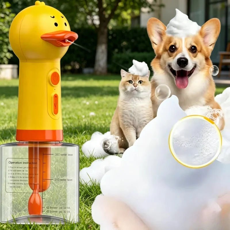 Cute Duck Electric Foam Machine, USB Charging Automatic Soap Dispenser Pet Cleaning Bathing Foam Maker Pet Accessories
Cute Duck Electric Foam Machine, USB Charging Automatic Soap Dispenser Pet Cleaning Bathing Foam Maker Pet Accessories