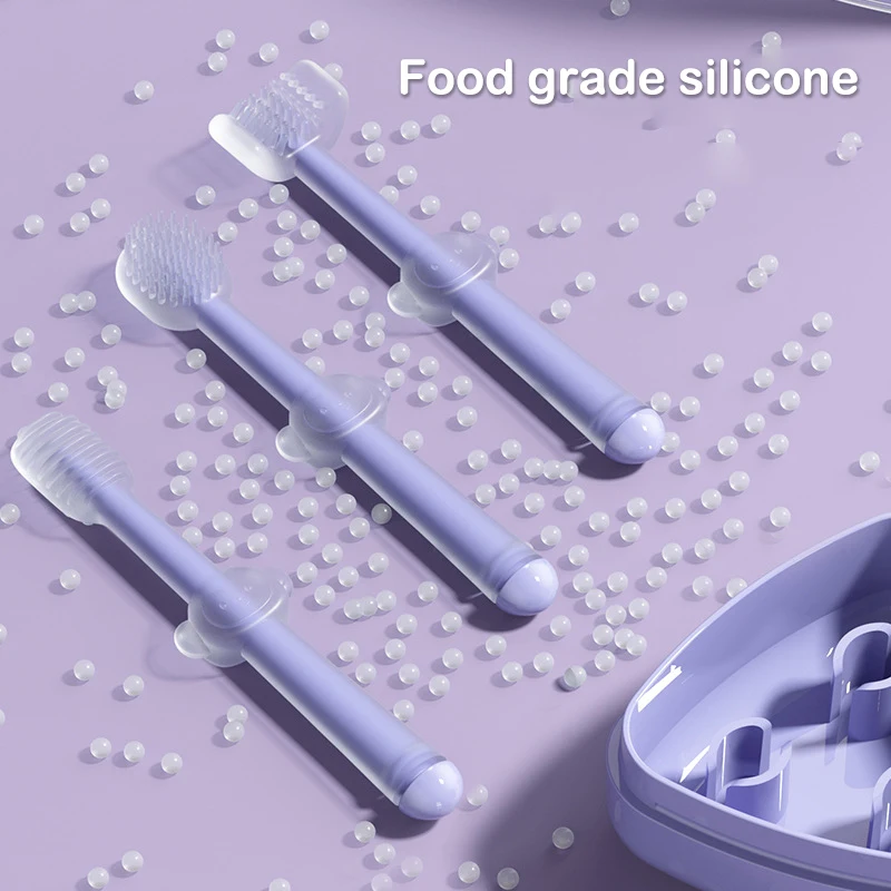 3 шт./1 коробка, силиконовая детская зубная щетка для детей 0-1 года, очиститель для лиственных зубов на языке
3 шт./1 коробка, силиконовая детская зубная щетка для детей 0-1 года, очиститель для лиственных зубов на языке