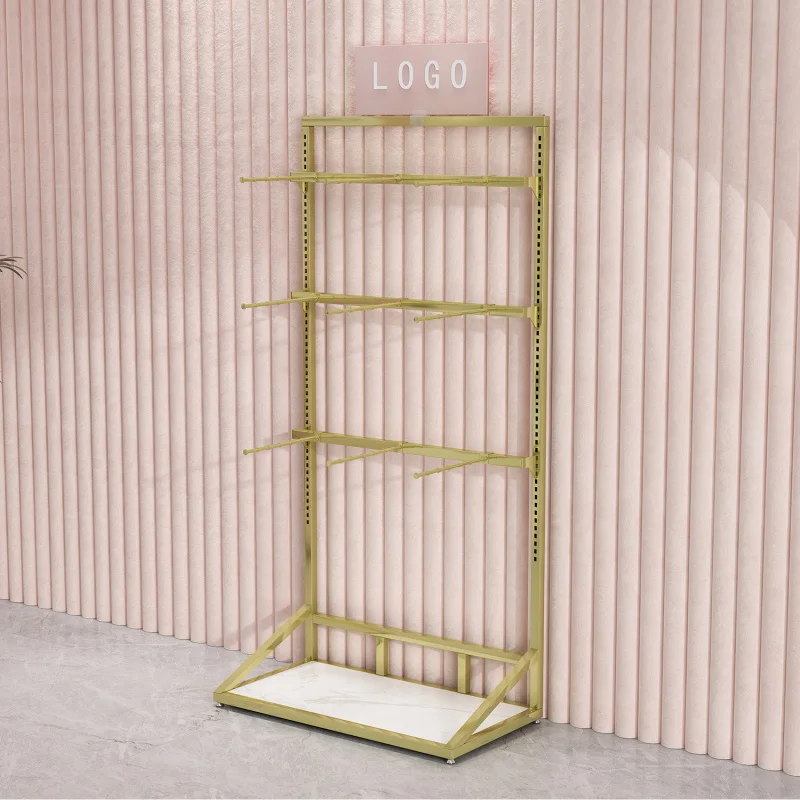 Custom. Underwear Store Floor Wall Adjustable Underwear Bra Display Rack Shopping Mall Shorts Side Hanging Display Shelf Golden
Custom. Underwear Store Floor Wall Adjustable Underwear Bra Display Rack Shopping Mall Shorts Side Hanging Display Shelf Golden