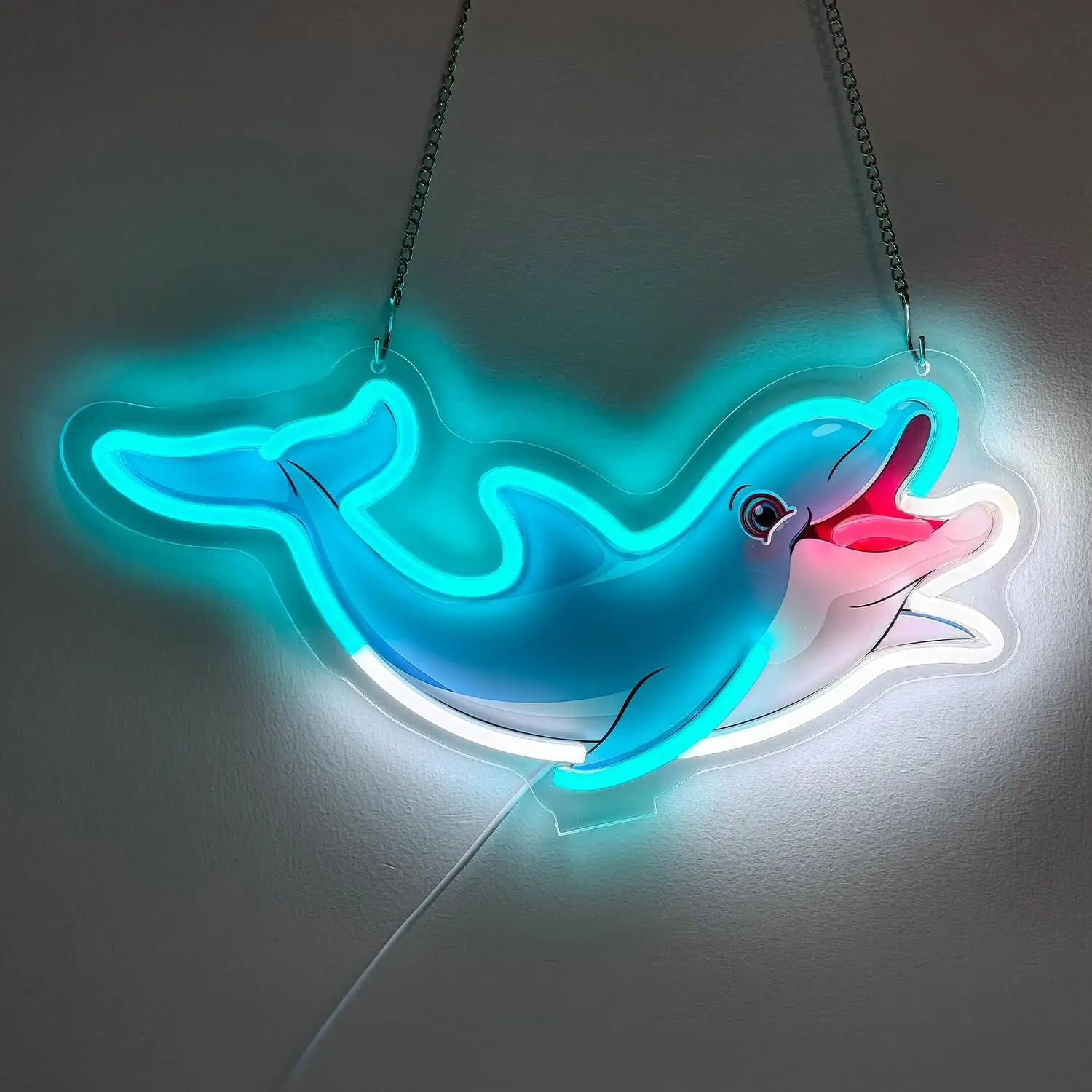 Dolphin Neon Sign USB Powered Ocean Led Light for Party Bar Gaming Room Bedroom Aesthetic Decorations Gift Art Wall Light
Dolphin Neon Sign USB Powered Ocean Led Light for Party Bar Gaming Room Bedroom Aesthetic Decorations Gift Art Wall Light