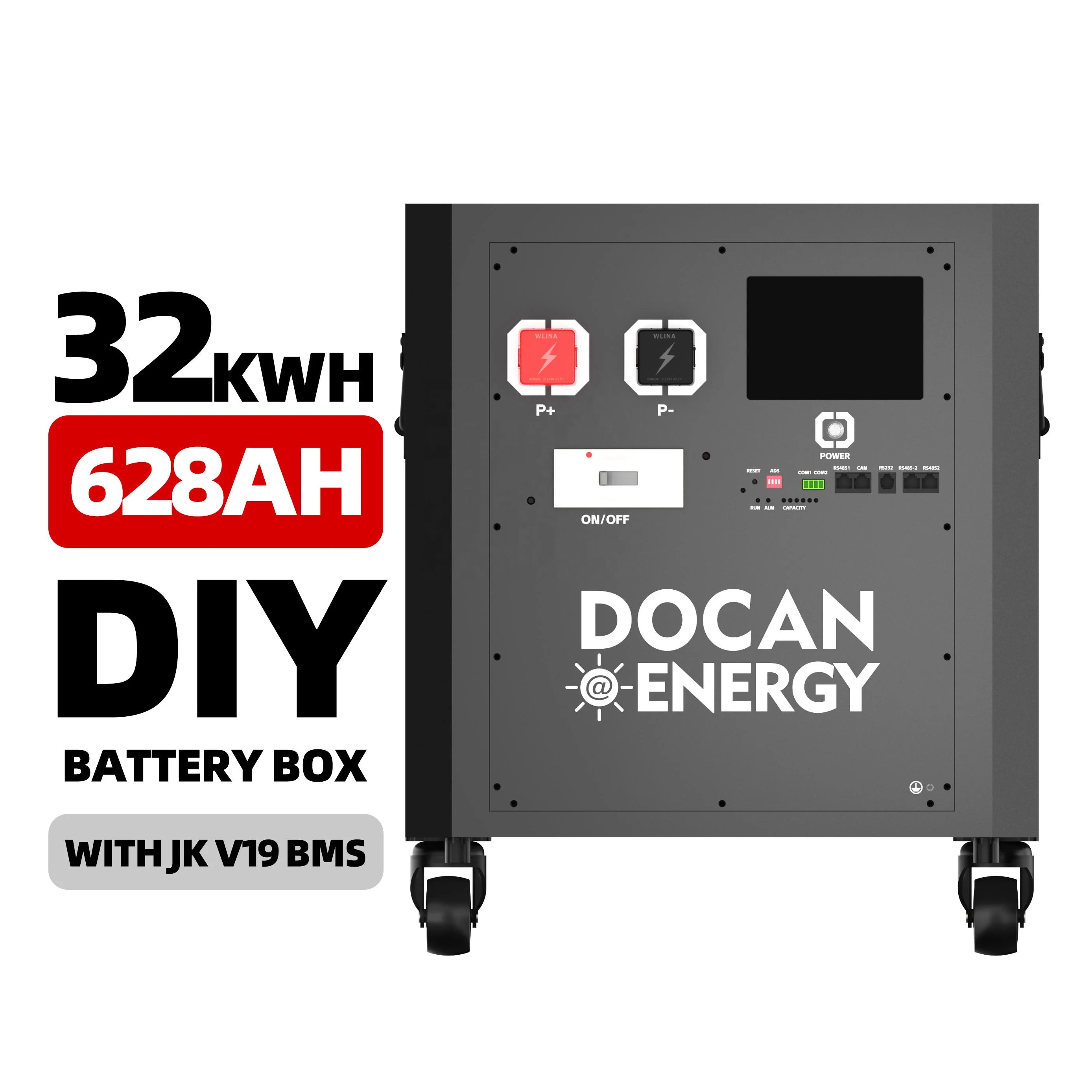 Stock 51.2v LiFePO4 Battery Box 33KWh 628Ah MB56 Box 200A V19 BMS Solar Storage CE/FCC/UN38.3 Certified DIY Kit
Stock 51.2v LiFePO4 Battery Box 33KWh 628Ah MB56 Box 200A V19 BMS Solar Storage CE/FCC/UN38.3 Certified DIY Kit