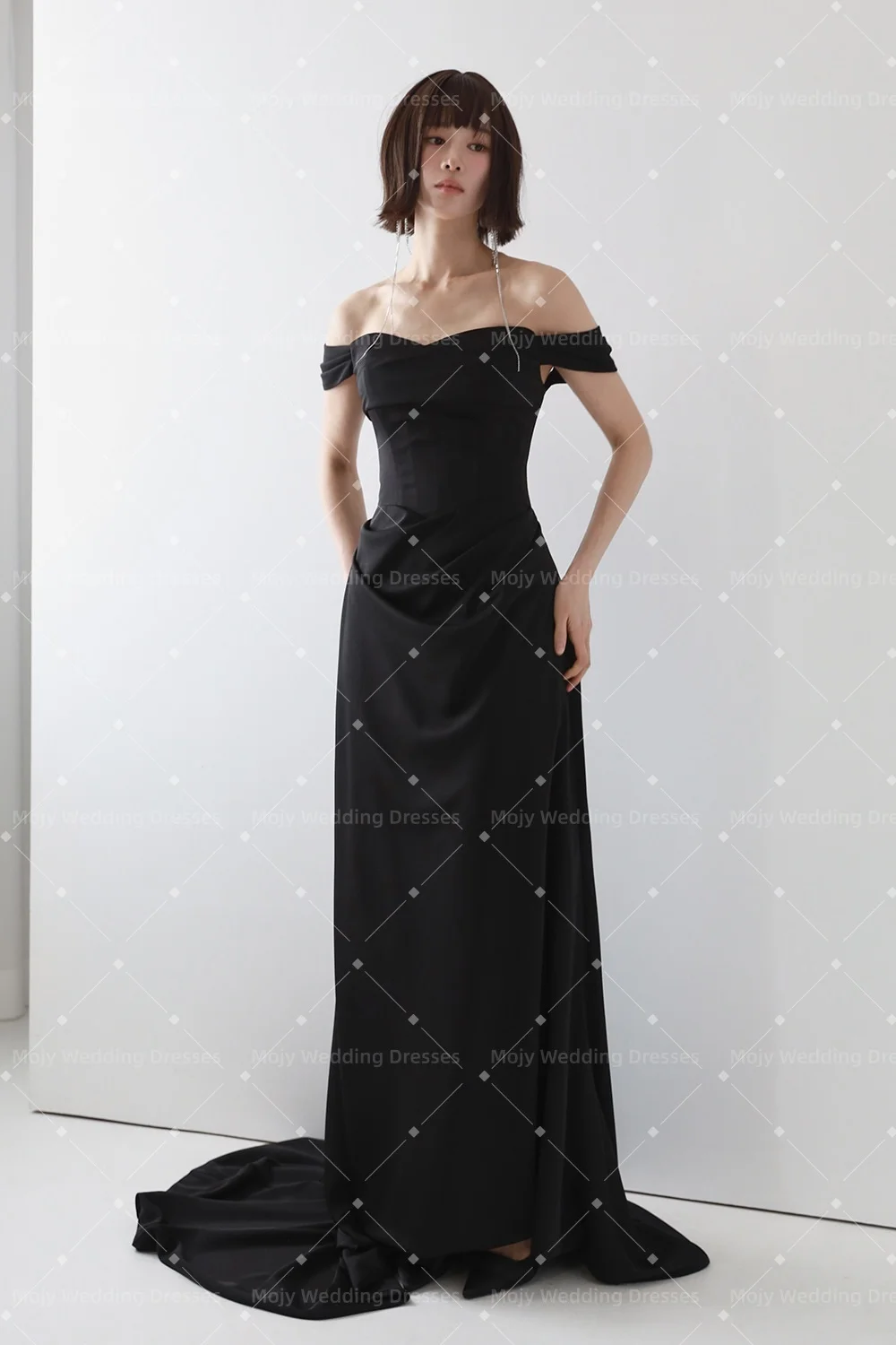 Mojy Customized Black Bridal Party Dresses Korean Evening Dress 2026 New Elegant Japanese Women Wedding Party Gown
Mojy Customized Black Bridal Party Dresses Korean Evening Dress 2026 New Elegant Japanese Women Wedding Party Gown