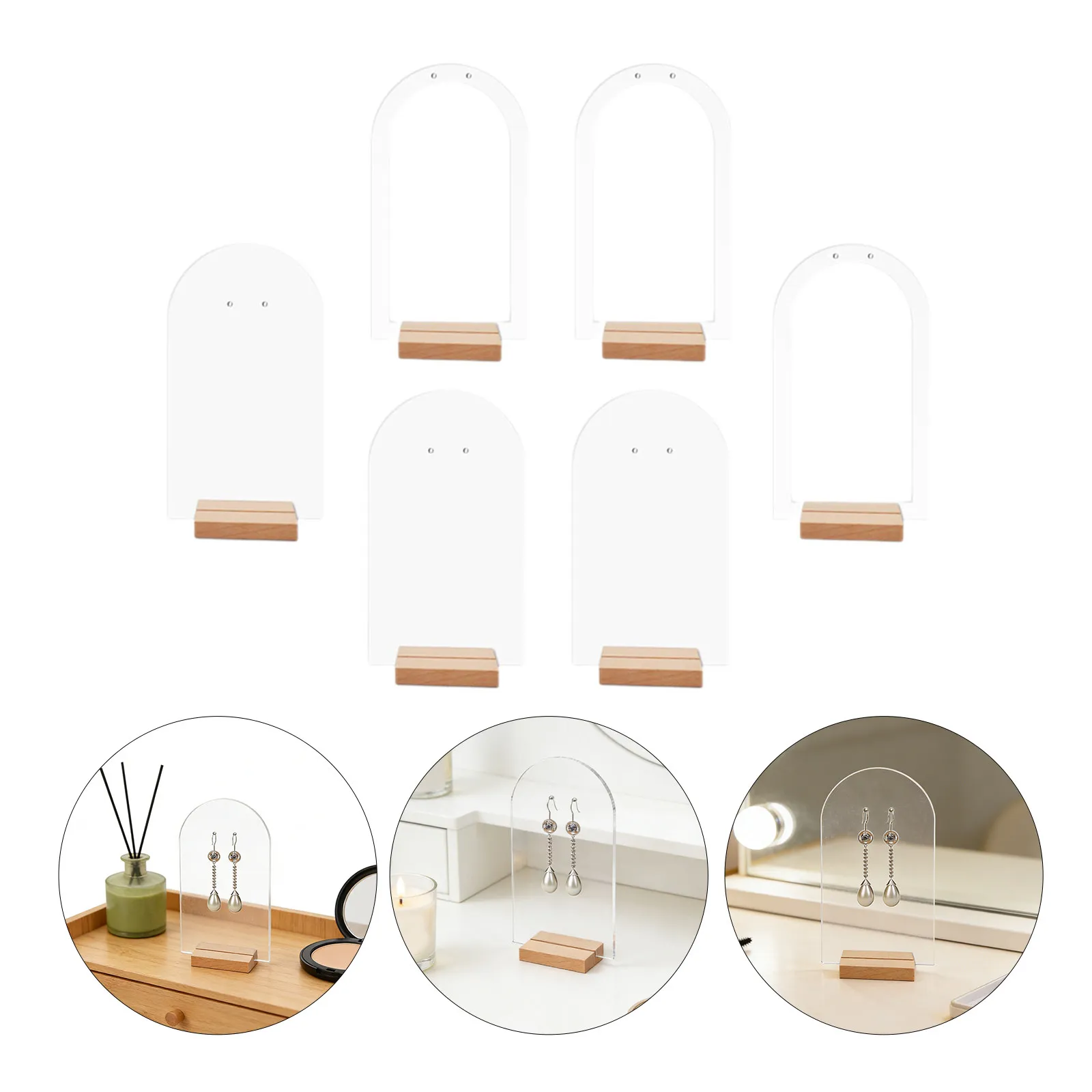 1Set Wooden Base Earring Display Stand Stable Jewelry Organizer Holder Tabletop Earrings Rack for Shop Window Showcase and
1Set Wooden Base Earring Display Stand Stable Jewelry Organizer Holder Tabletop Earrings Rack for Shop Window Showcase and