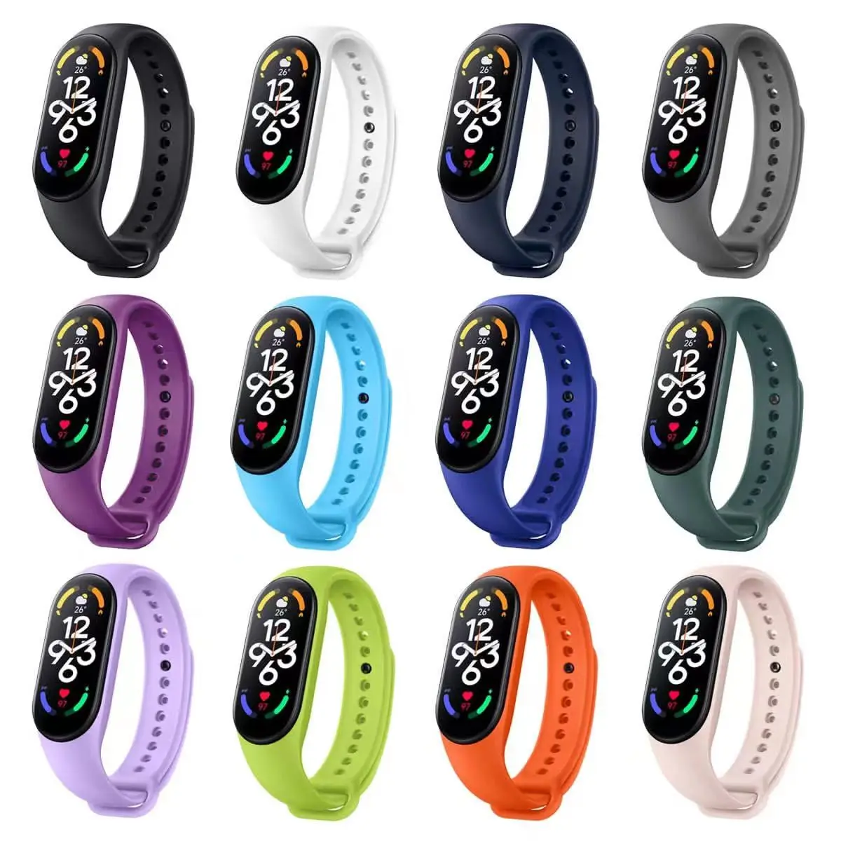 Ремешок силиконовый для Xiaomi Mi Band 4 5 6 7, сменный Браслет из ТПУ на запястье для Xiaomi Band 5 6 7, 10 шт.
Ремешок силиконовый для Xiaomi Mi Band 4 5 6 7, сменный Браслет из ТПУ на запястье для Xiaomi Band 5 6 7, 10 шт.
