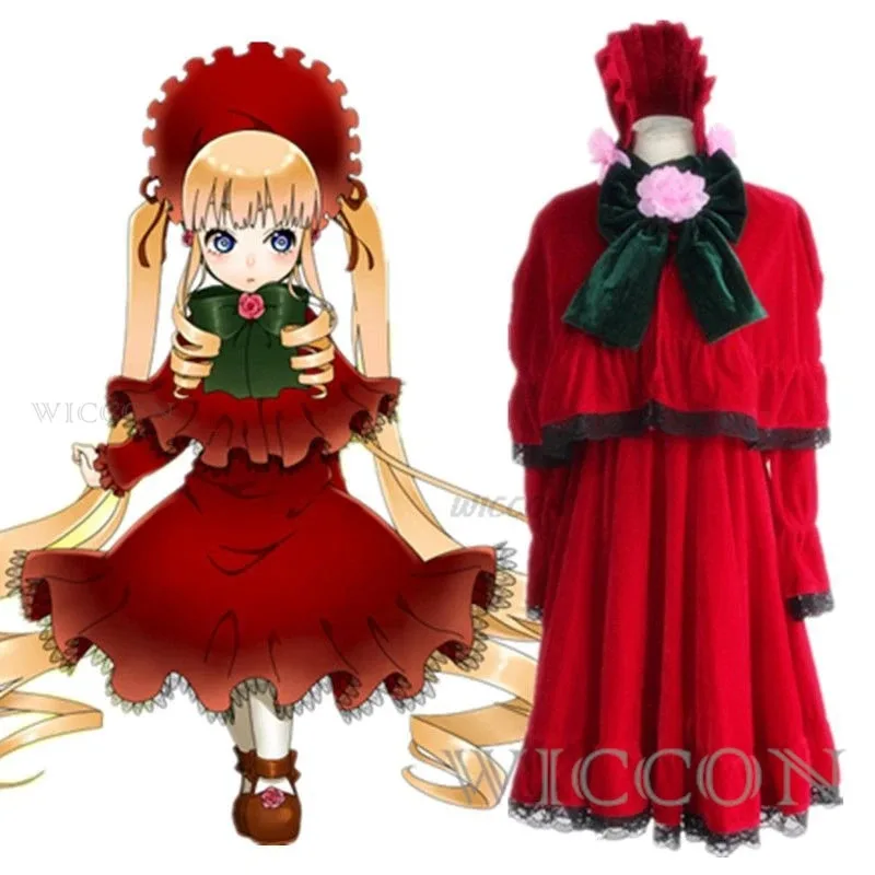 Anime Rozen Maiden Pure Ruby Cosplay Shinku Red Dress Halloween Costume lolita Red Hat For Girl Women wig wigcap shoes cosplay
Anime Rozen Maiden Pure Ruby Cosplay Shinku Red Dress Halloween Costume lolita Red Hat For Girl Women wig wigcap shoes cosplay