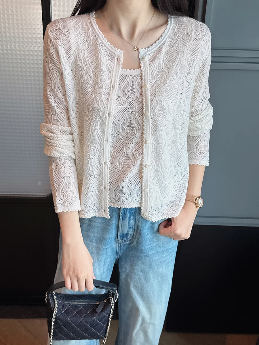 Delicate Girl New Style Wool Silk Cashmere Embroidery Hollow out Knitted Vest Cardigan Set Spring 2026 Long Sleeve ...
Delicate Girl New Style Wool Silk Cashmere Embroidery Hollow out Knitted Vest Cardigan Set Spring 2026 Long Sleeve ...