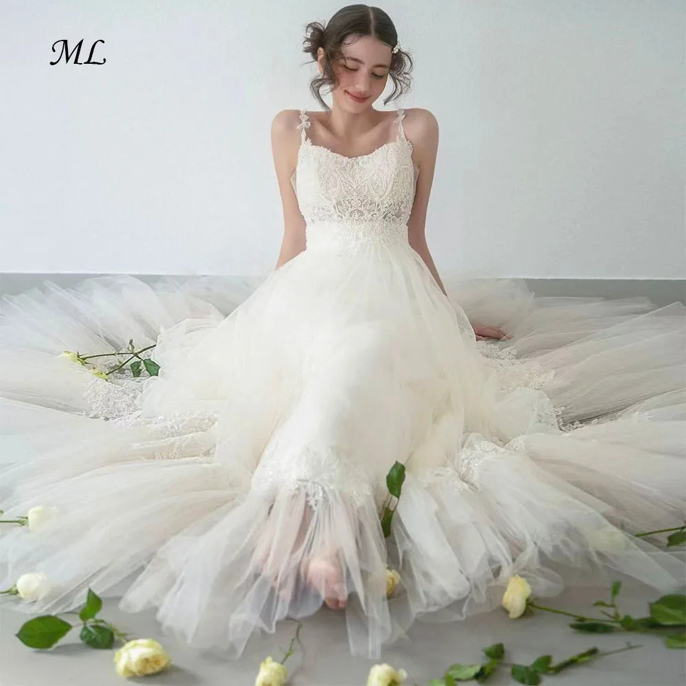 ML Customized Lovely Wedding Party Dress Beaded Straps Ivory Tulle Floor Length Evening Dresses Photo Shoot Gown 웨딩드레스
ML Customized Lovely Wedding Party Dress Beaded Straps Ivory Tulle Floor Length Evening Dresses Photo Shoot Gown 웨딩드레스