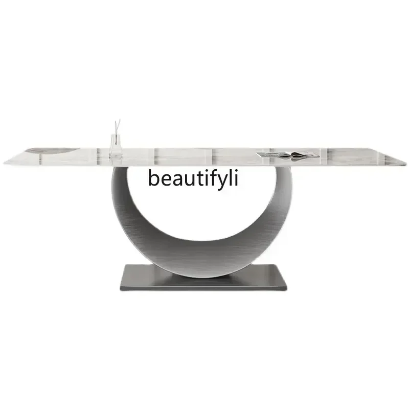 Italian-Style Light Luxury Rock Plate Dining Table Large and Small Apartment High-End Rectangular Designer Home Dining Table
Italian-Style Light Luxury Rock Plate Dining Table Large and Small Apartment High-End Rectangular Designer Home Dining Table