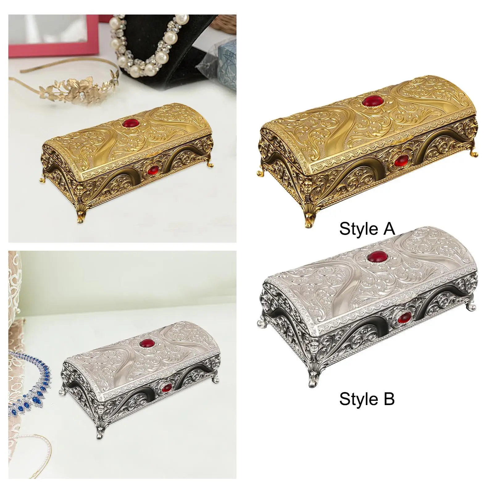 Metal Jewelry Box for Storing Accessories, Gift Box for Valentine's Day, Organizer for Bracelets And Earrings
Metal Jewelry Box for Storing Accessories, Gift Box for Valentine's Day, Organizer for Bracelets And Earrings