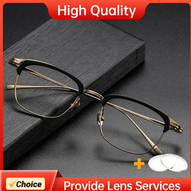 Fashion Retro KANEKO Style Designer Eyebrow Titanium Acetate Large Optical Glasses Frames KJ-26 for Men Prescription Lenses
Fashion Retro KANEKO Style Designer Eyebrow Titanium Acetate Large Optical Glasses Frames KJ-26 for Men Prescription Lenses