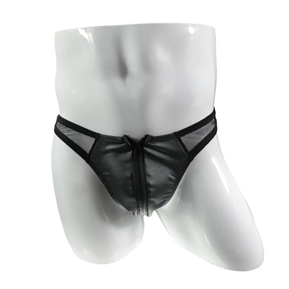 1pc Sexy Men's Underwear Low Waist Briefs Shorts Zip Up See Through Mesh PU Leather Man Panties Underpants
1pc Sexy Men's Underwear Low Waist Briefs Shorts Zip Up See Through Mesh PU Leather Man Panties Underpants
