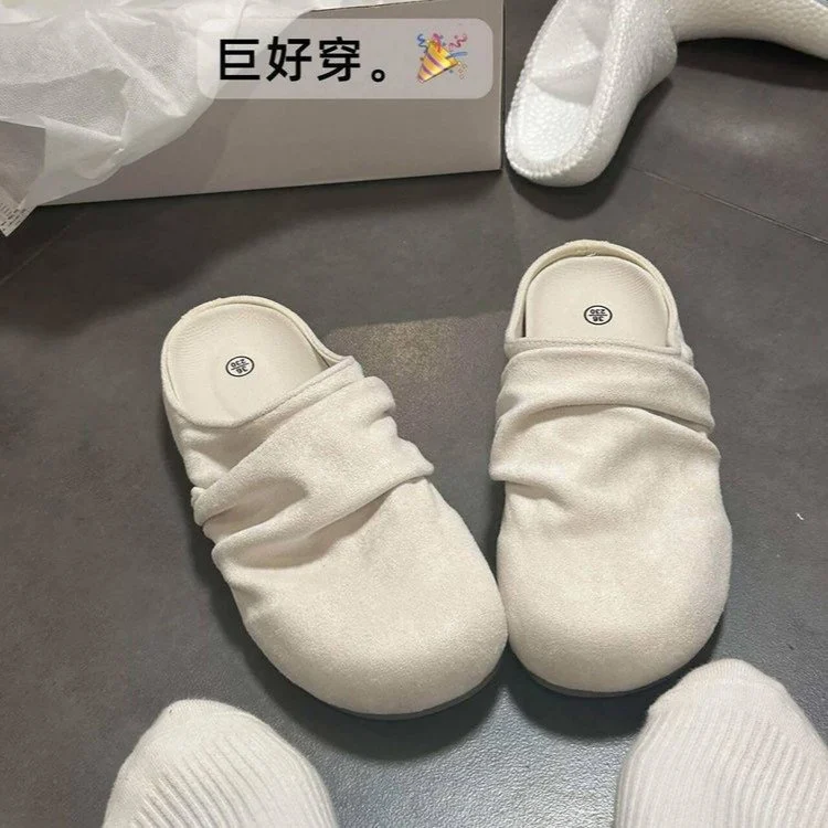 Ретро-мюли с закрытым носком для женщин, весна 2026, новые слипоны для ленивых прогулок
Ретро-мюли с закрытым носком для женщин, весна 2026, новые слипоны для ленивых прогулок