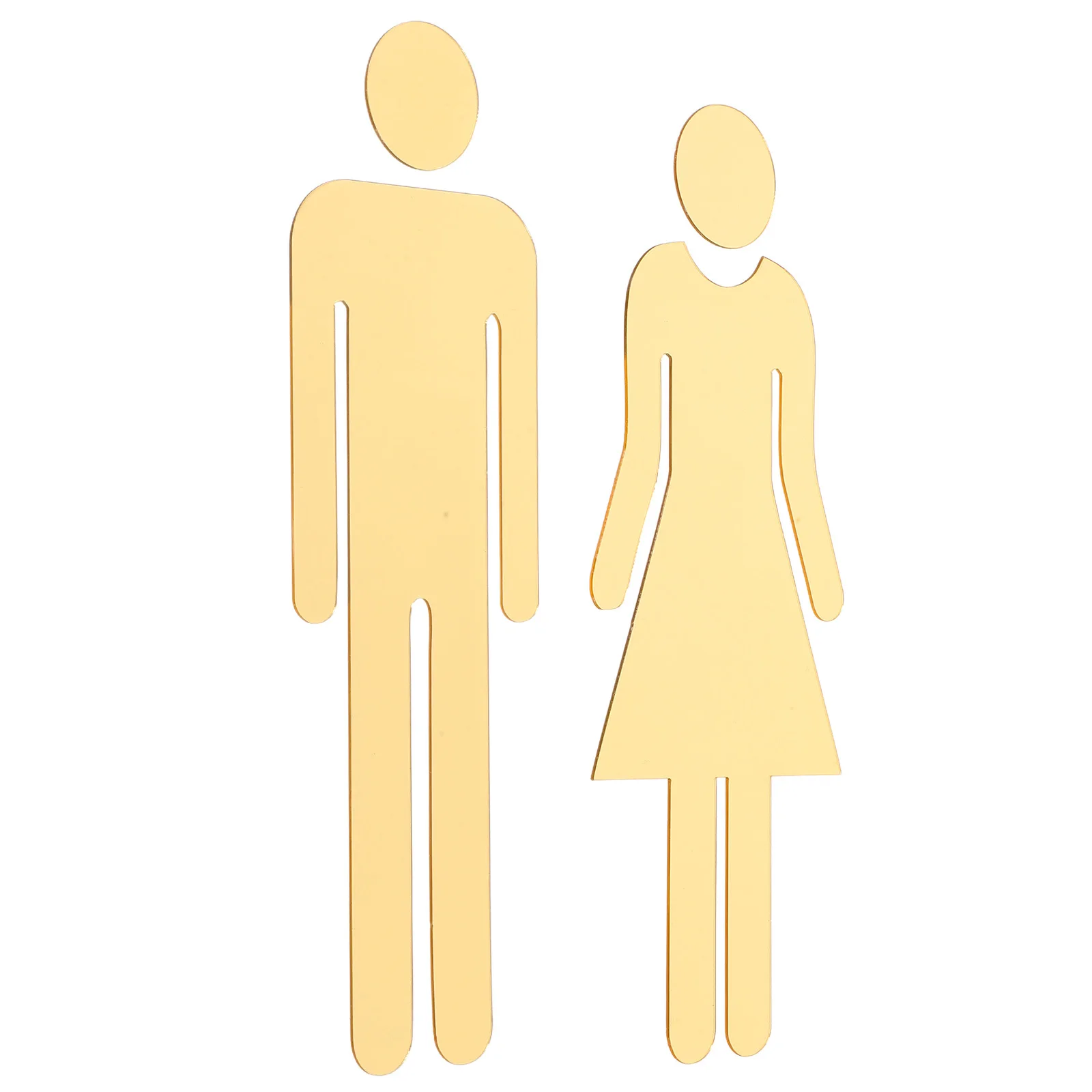 1Pair Modern Gold Acrylic Toilet Sign Self Stick Gender Neutral Restroom Identification for Commercial Residential Applications
1Pair Modern Gold Acrylic Toilet Sign Self Stick Gender Neutral Restroom Identification for Commercial Residential Applications