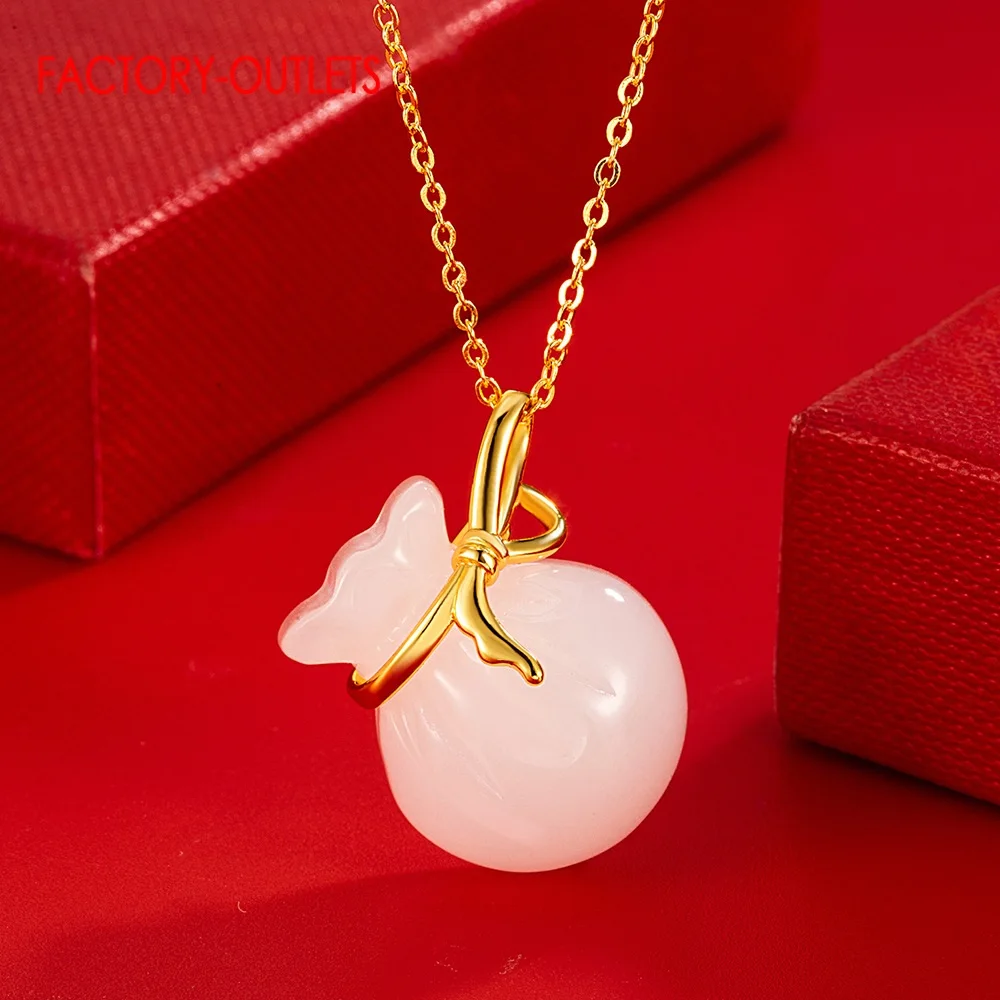 Authentic 925 Sterling Silver Lucky Bag Necklace For Women Girls Elegant Luxury Wedding Banquet Birthday Necklace Jewelry Gift
Authentic 925 Sterling Silver Lucky Bag Necklace For Women Girls Elegant Luxury Wedding Banquet Birthday Necklace Jewelry Gift