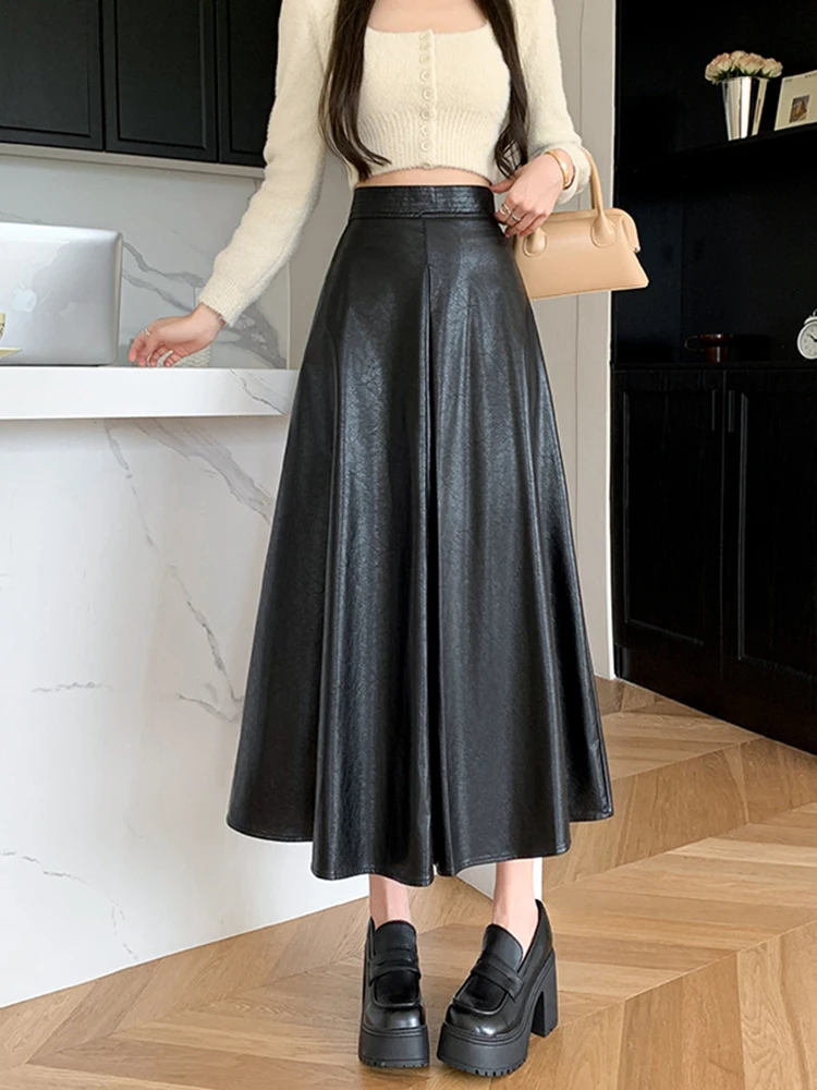 Модная юбка А-силуэта с высокой талией, женская весенняя одежда 2026, новая кожаная юбка, свободная юбка для стройности
Модная юбка А-силуэта с высокой талией, женская весенняя одежда 2026, новая кожаная юбка, свободная юбка для стройности