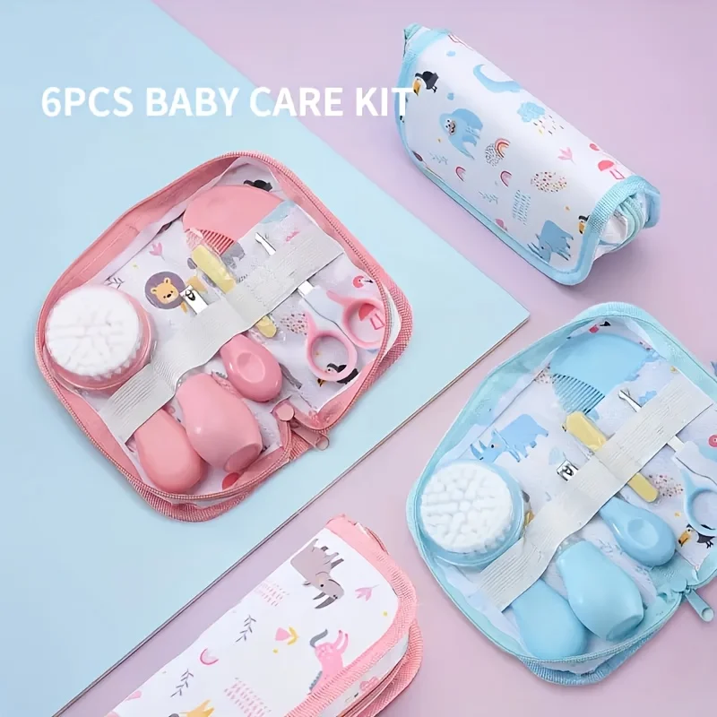 Baby Care Kit in Cloth Bag, Multi-Function Cartoon Design, Nasal & Nail Cleaning Tools, Essential for Home & Travel
Baby Care Kit in Cloth Bag, Multi-Function Cartoon Design, Nasal & Nail Cleaning Tools, Essential for Home & Travel