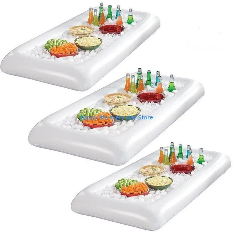T8UC White Inflatable Ice Trough Durable PVC Water Entertainment Salad Plate Stand Outdoor Ice Bucket and Glass
T8UC White Inflatable Ice Trough Durable PVC Water Entertainment Salad Plate Stand Outdoor Ice Bucket and Glass