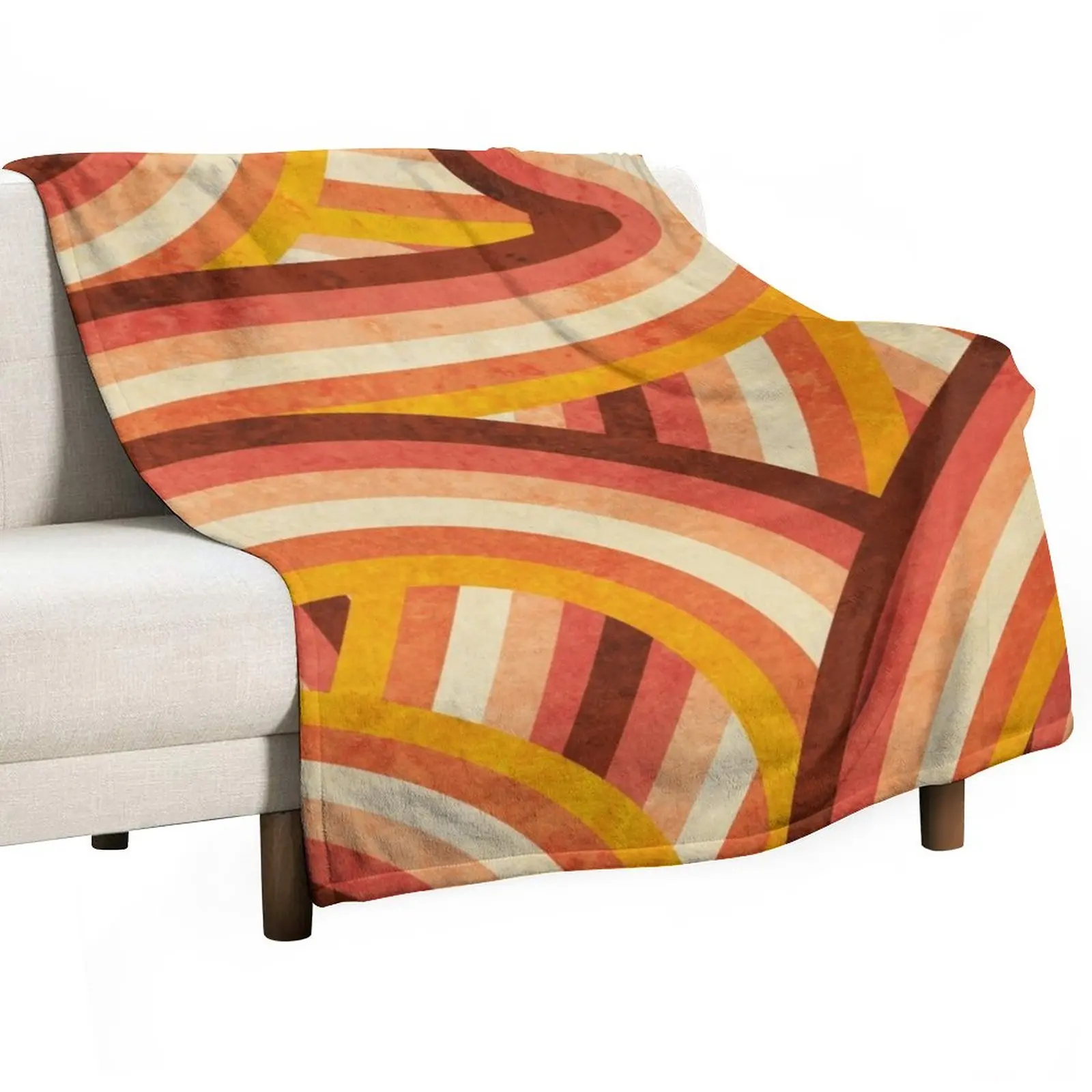 Vintage Orange 70's Style Rainbow Stripes Throw Blanket Single Blanket Blanket For Baby
Vintage Orange 70's Style Rainbow Stripes Throw Blanket Single Blanket Blanket For Baby