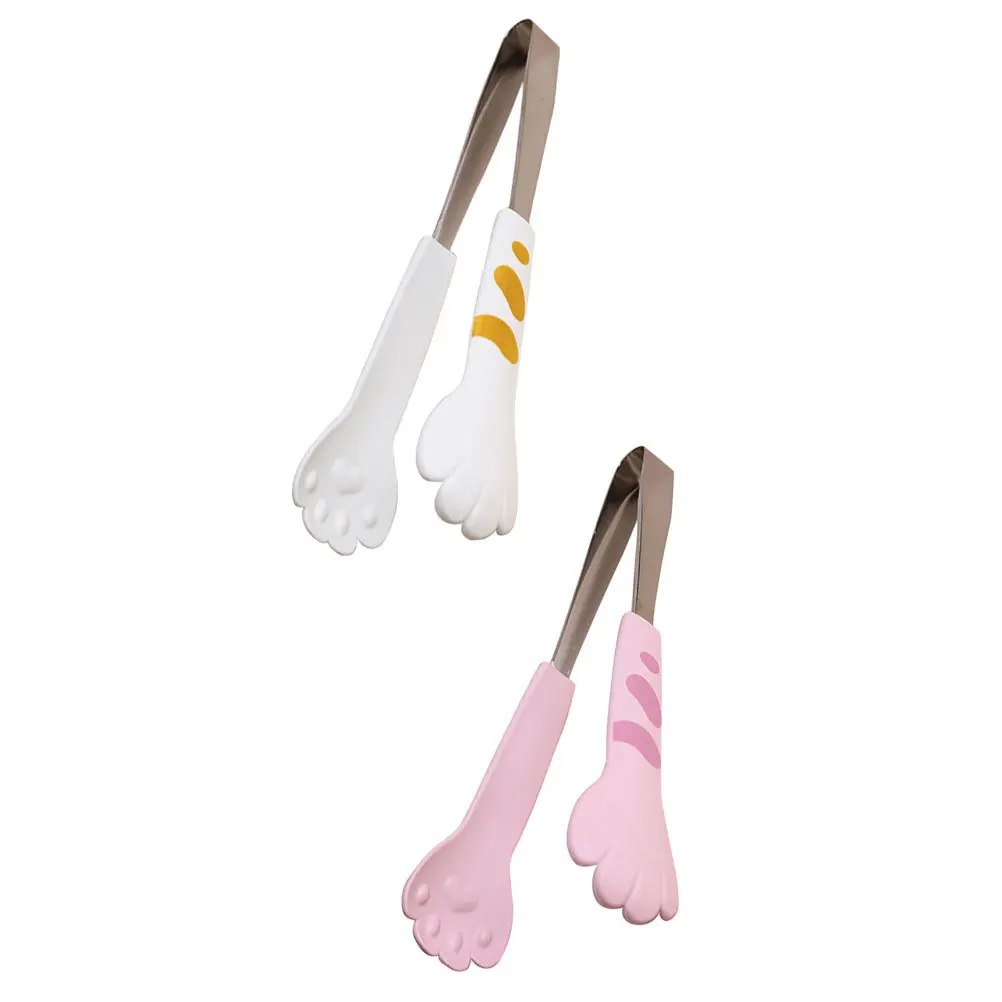 2Pcs Stainless Steel Cat-Pad Food Tongs Kitchen Bread Toast Steak Barbecue Anti-Slip Food Tongs Anti-Scald Salad Clips
2Pcs Stainless Steel Cat-Pad Food Tongs Kitchen Bread Toast Steak Barbecue Anti-Slip Food Tongs Anti-Scald Salad Clips