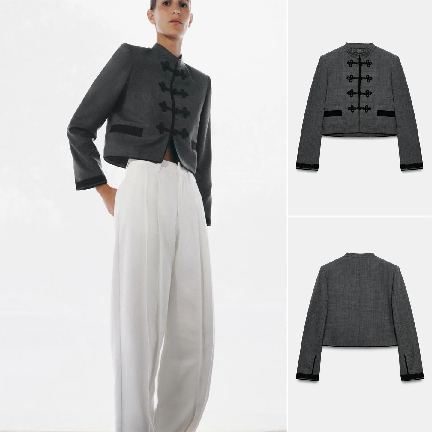 Spring Summer New High Collar Long Sleeve Women's Suit Jacket Straight Hem Poly Fiber Short Length Straight Cut Fashionable
Spring Summer New High Collar Long Sleeve Women's Suit Jacket Straight Hem Poly Fiber Short Length Straight Cut Fashionable