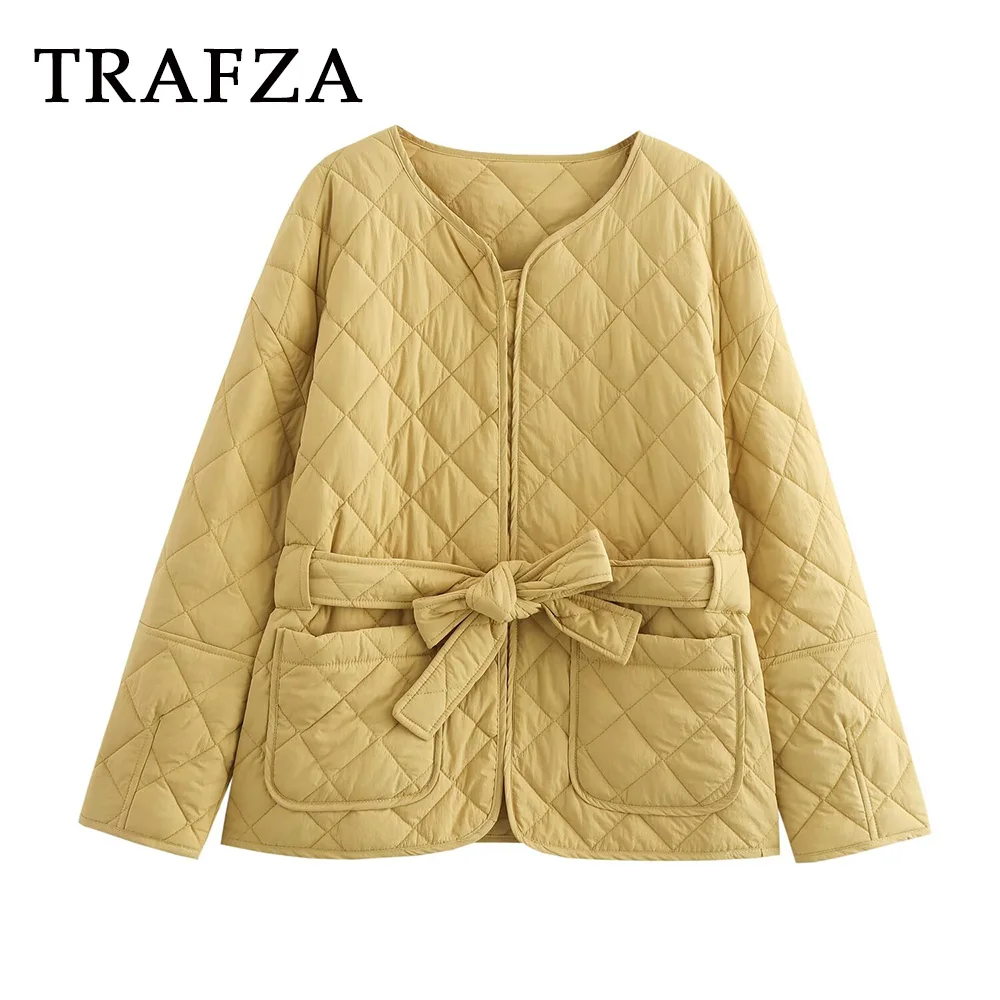 TRAFZA 2024 Women Autumn Winter Casual Solid Jackets Sashes Quilted Loose Coat Vintage Lace-up Bow Fashion Jackets For Women
TRAFZA 2024 Women Autumn Winter Casual Solid Jackets Sashes Quilted Loose Coat Vintage Lace-up Bow Fashion Jackets For Women