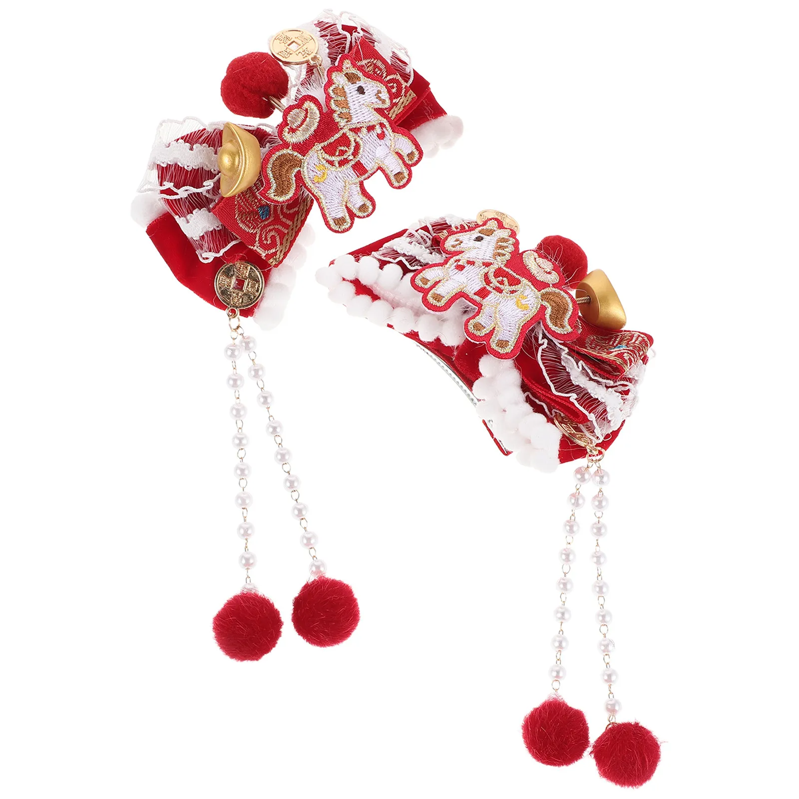 1Pair Chinese New Year Hair Clips for Girls Horse Design Red Bowknot Tassel Barrettes Kids Festival Accessories Lunar New Year
1Pair Chinese New Year Hair Clips for Girls Horse Design Red Bowknot Tassel Barrettes Kids Festival Accessories Lunar New Year