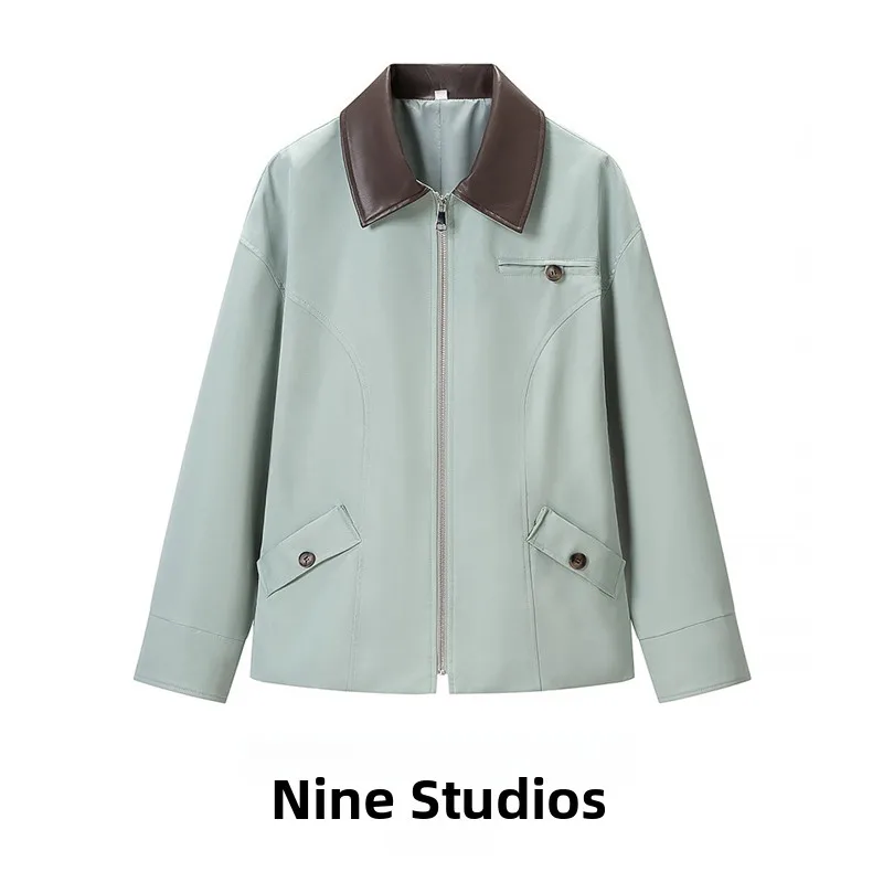 Loose Long Sleeve Jacket Women's Casual Style Color Block Design Button up Coat Polyester Fiber Spring Season Fashion
Loose Long Sleeve Jacket Women's Casual Style Color Block Design Button up Coat Polyester Fiber Spring Season Fashion