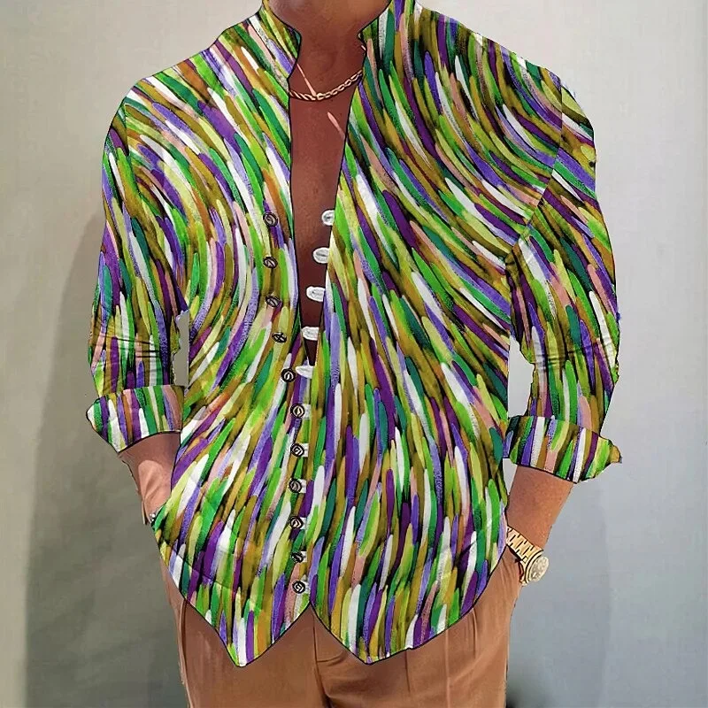 Повседневная мужская рубашка с длинными рукавами Рубашка на пуговицах с 3D-принтом, модная мужская рубашка, уличная повседневная пляжная рубашка
Повседневная мужская рубашка с длинными рукавами Рубашка на пуговицах с 3D-принтом, модная мужская рубашка, уличная повседневная пляжная рубашка