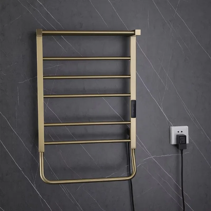 Factory Custom Brushed Gold Electric Bath Towel Rack Towel Heater Radiator Towel Warmer Electric Rack
Factory Custom Brushed Gold Electric Bath Towel Rack Towel Heater Radiator Towel Warmer Electric Rack