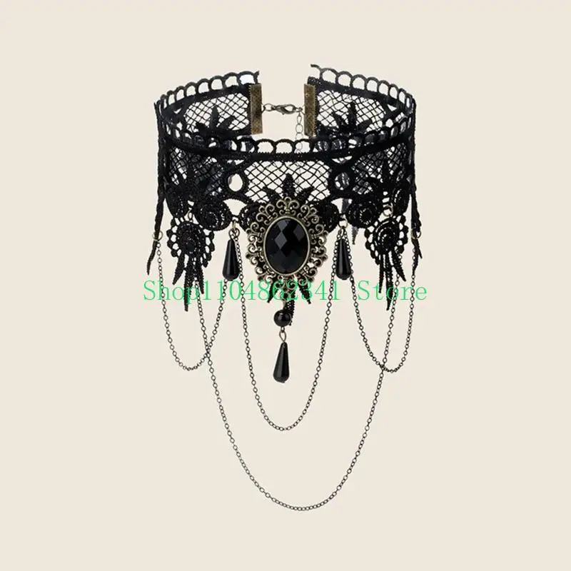 5asd Steampunk Black Lace Choker Necklace Gothic Jewelry for Vampire Choker Collar Necklace Halloween Costume for Girls Women
5asd Steampunk Black Lace Choker Necklace Gothic Jewelry for Vampire Choker Collar Necklace Halloween Costume for Girls Women