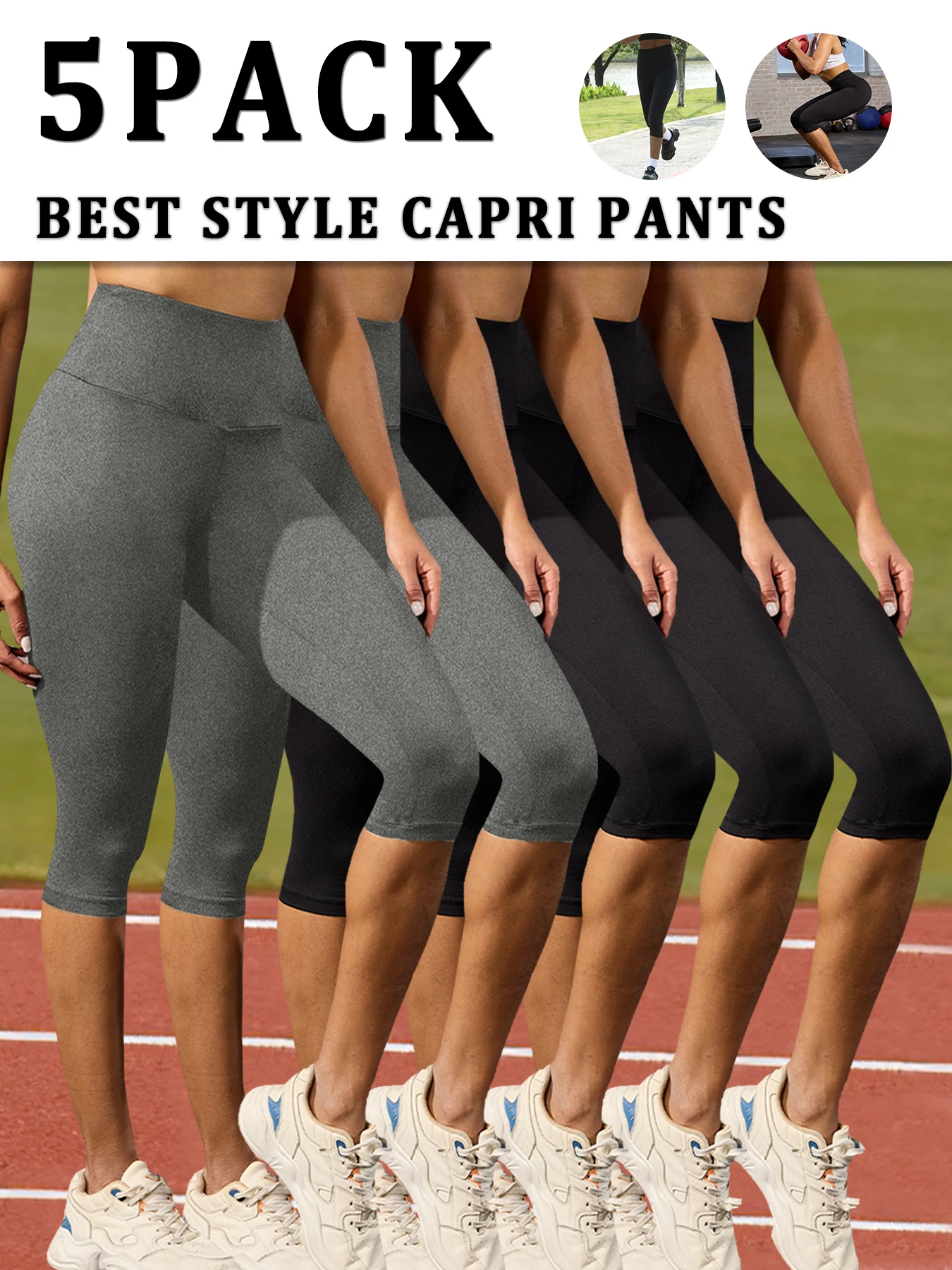 5 Pack High Waisted Capri Pants Women Super Soft Tummy Control No See Through Workout Yoga Running Home Lounge Wear.
5 Pack High Waisted Capri Pants Women Super Soft Tummy Control No See Through Workout Yoga Running Home Lounge Wear.