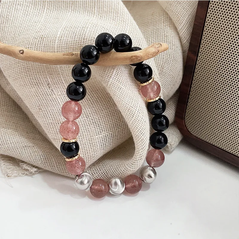 S925 Sterling Silver Natural Strawberry Quartz Cat Eye Beads Bracelet Women Multi Color Gemstone Handmade Stacking Jewelry
S925 Sterling Silver Natural Strawberry Quartz Cat Eye Beads Bracelet Women Multi Color Gemstone Handmade Stacking Jewelry