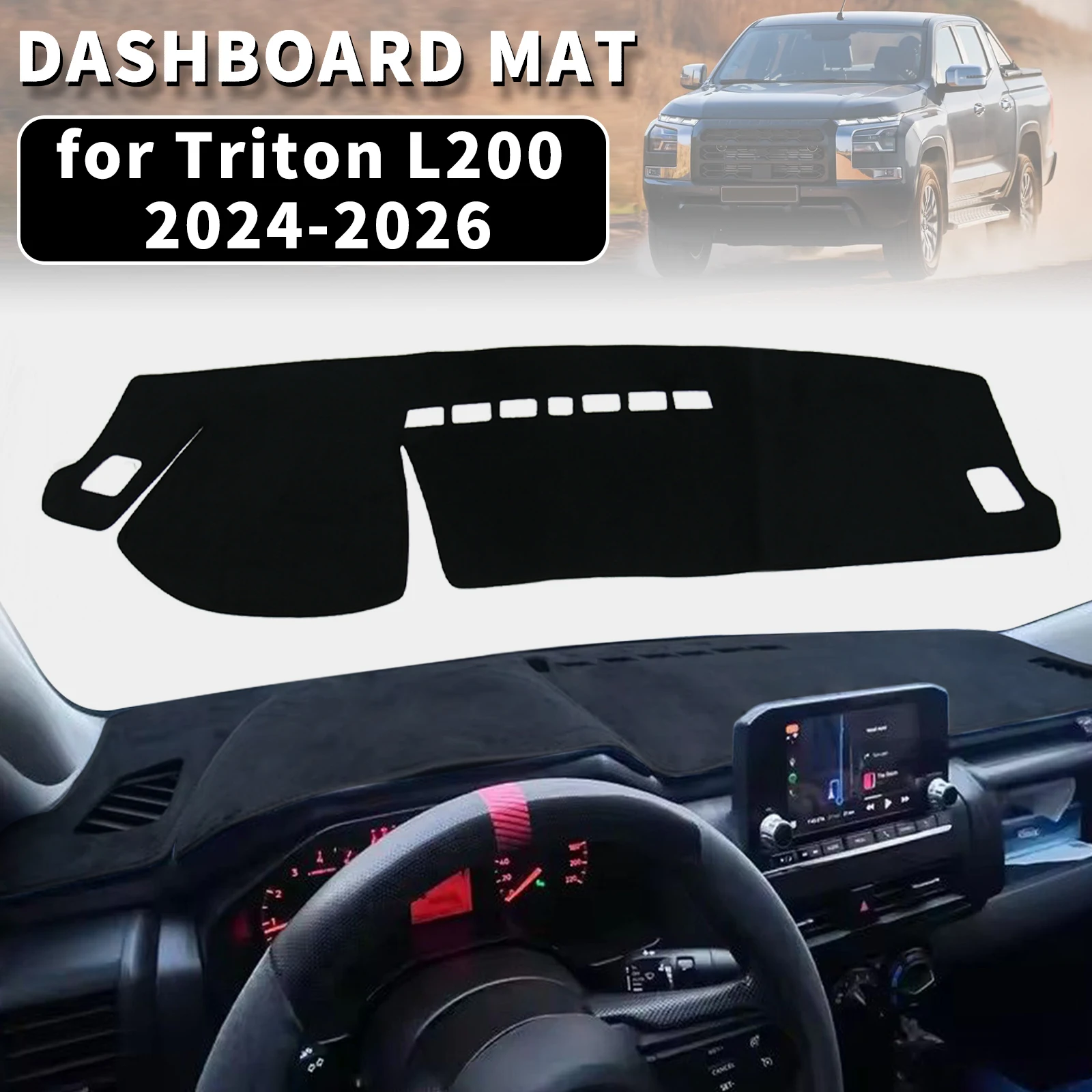 for Mitsubishi Triton L200 2024-2026 Dashmat Dashboard Cover Dash Mat Anti-UV Sun Shade Carpet Pad Car Styling Protector
for Mitsubishi Triton L200 2024-2026 Dashmat Dashboard Cover Dash Mat Anti-UV Sun Shade Carpet Pad Car Styling Protector