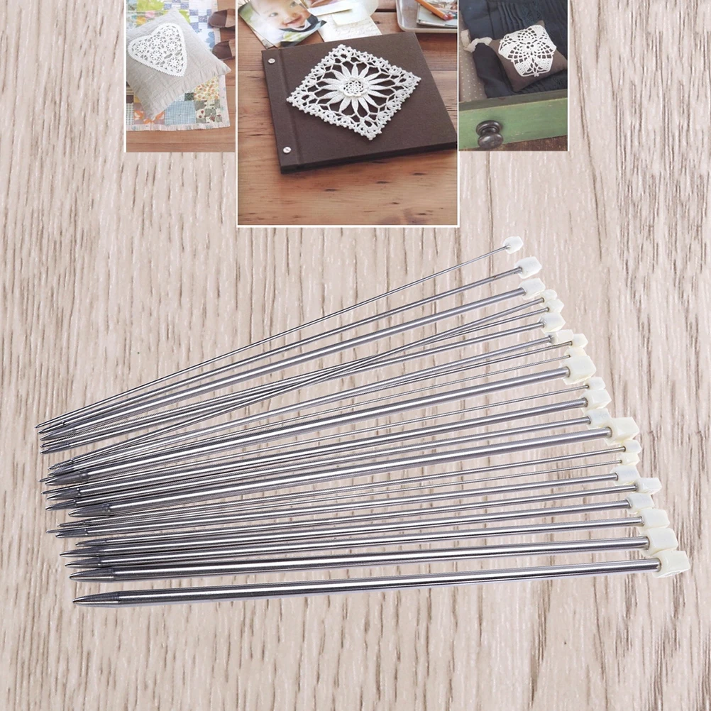 11Pairs 36cm Stainless Steel Straight Single Pointed Knitting Needles 2-8mm Smooth Yarn Glide Sweater Weaving Tools Supplies
11Pairs 36cm Stainless Steel Straight Single Pointed Knitting Needles 2-8mm Smooth Yarn Glide Sweater Weaving Tools Supplies