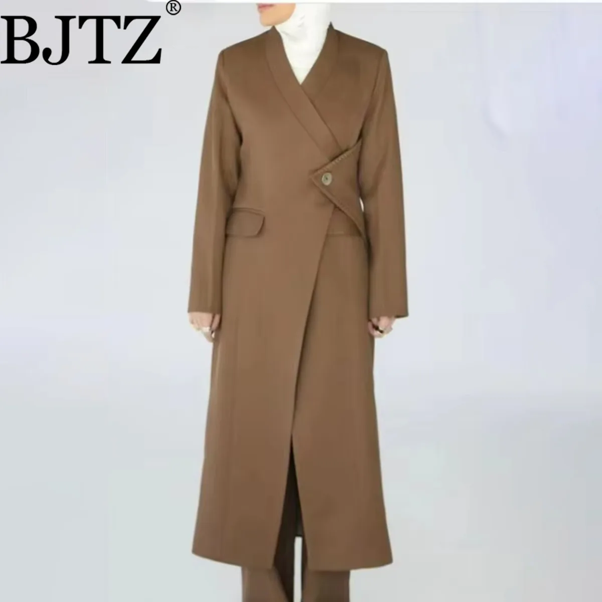 BJTZ Irregular Structured Long Windbreaker Jacket For Women 2025 Spring Autumn New Long Blazer Overcoat
BJTZ Irregular Structured Long Windbreaker Jacket For Women 2025 Spring Autumn New Long Blazer Overcoat