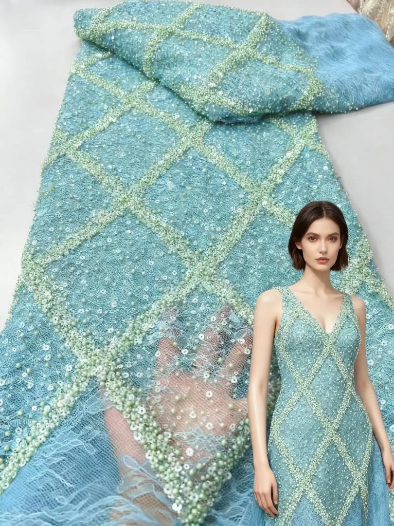 Luxury African Beaded With Sequins Lace Fabric 2025 High Quality Groom Nigerian Wedding Bridal Embroidery French Tulle Sewing
Luxury African Beaded With Sequins Lace Fabric 2025 High Quality Groom Nigerian Wedding Bridal Embroidery French Tulle Sewing