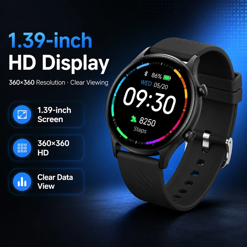 2026 Multi functional Smart Watch 1.39" 360*360 HD Screen with Heart Rate Health Monitoring BT Call IP67 Waterproof Smartwatch
2026 Multi functional Smart Watch 1.39" 360*360 HD Screen with Heart Rate Health Monitoring BT Call IP67 Waterproof Smartwatch